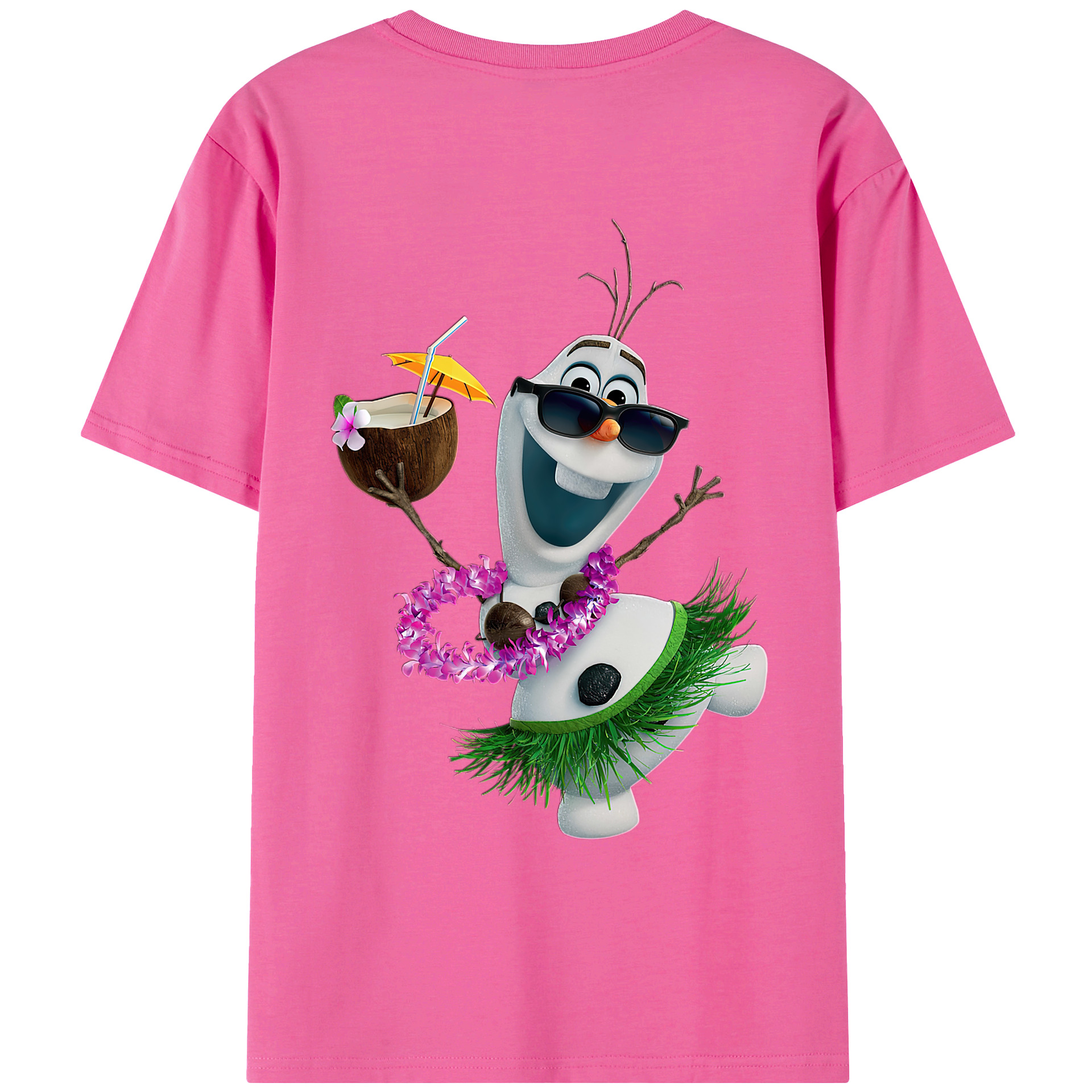 （画像用） アナと雪の女王 アンナ エルサ Frozen Anna Elsa レディース半袖Tシャツ(バックプリント)